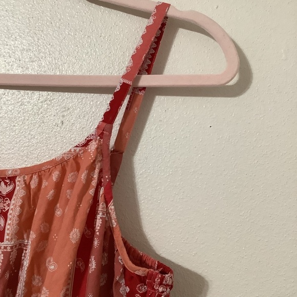 Beach Lunch Lounge Bandana Print Cowgirl Patchwork Print Babydoll Dress Medium - Picture 7 of 15